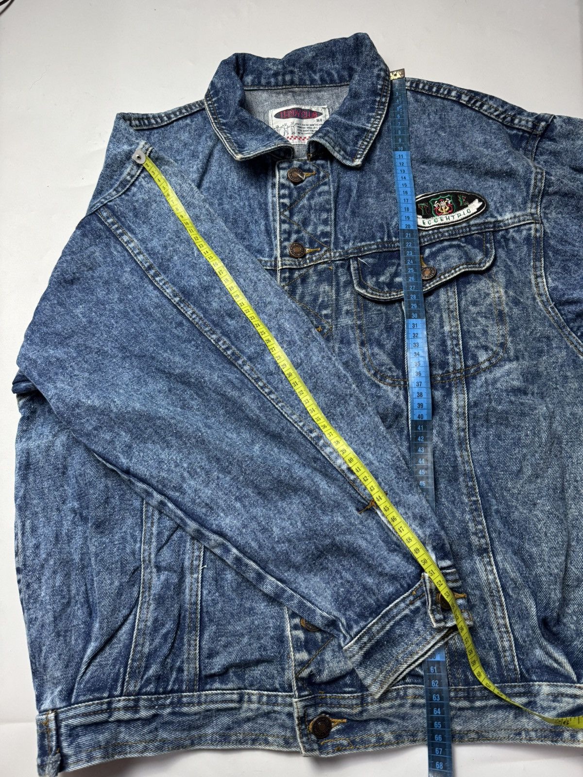 Hysteric Glamour × Japanese Brand × Vintage Vintage Denim Jacket Patch Teddyclub Size US L / EU 52-54 / 3 - 9 Thumbnail