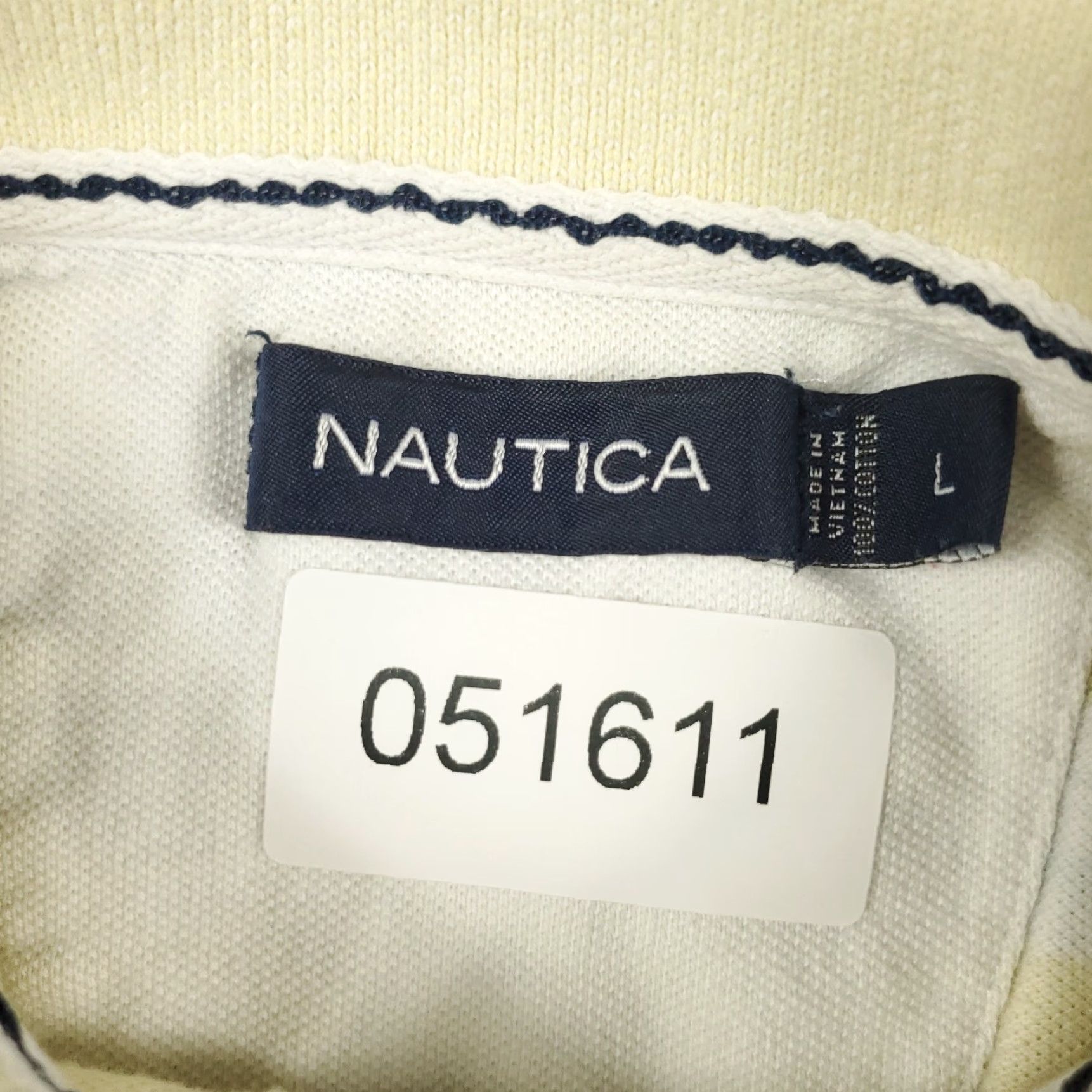 Nautica Nautica Polo Shirt Mens Large Yellow Striped Polo Short Sleeve Casual Adult Size US L / EU 52-54 / 3 - 6 Thumbnail