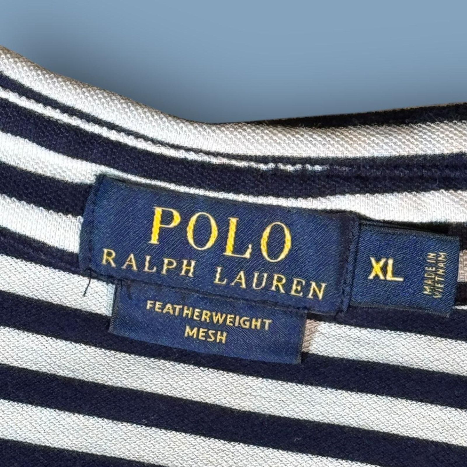 Polo Ralph Lauren White & Black stripped Polo Ralph Lauren polo Size US XL / EU 56 / 4 - 4 Thumbnail