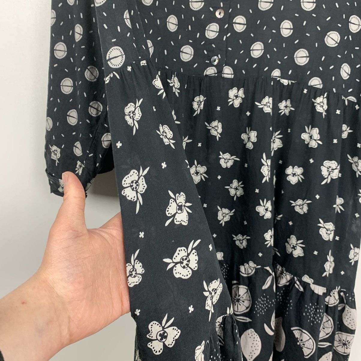 Gudrun Sjoden Women’s Gudrun Sjoden Floral Dress Button Up Short Sleeve XL Size XL / US 12-14 / IT 48-50 - 10 Thumbnail