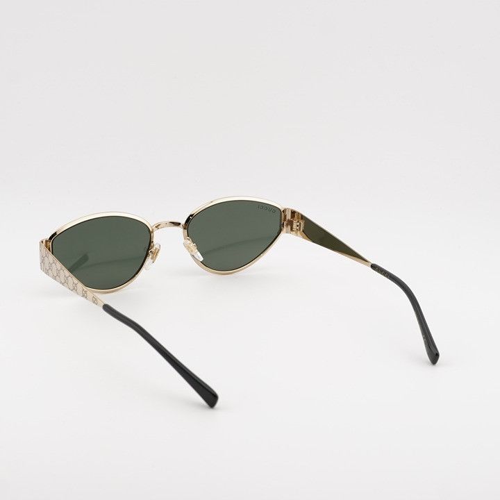 Gucci Gucci GG1853S 001 Sunglasses Gold Oval Frame, Grey Lenses Size ONE SIZE - 11 Thumbnail