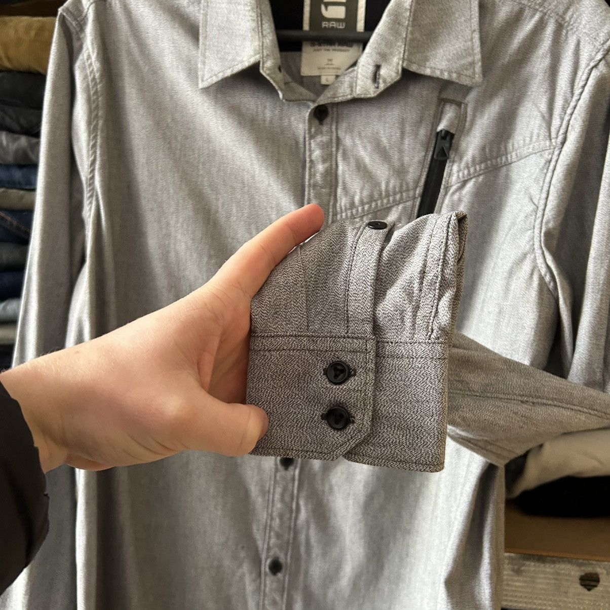 G-Star Vintage G-Star Raw Basic Streetwear designer button shirt Size US L / EU 52-54 / 3 - 8 Thumbnail