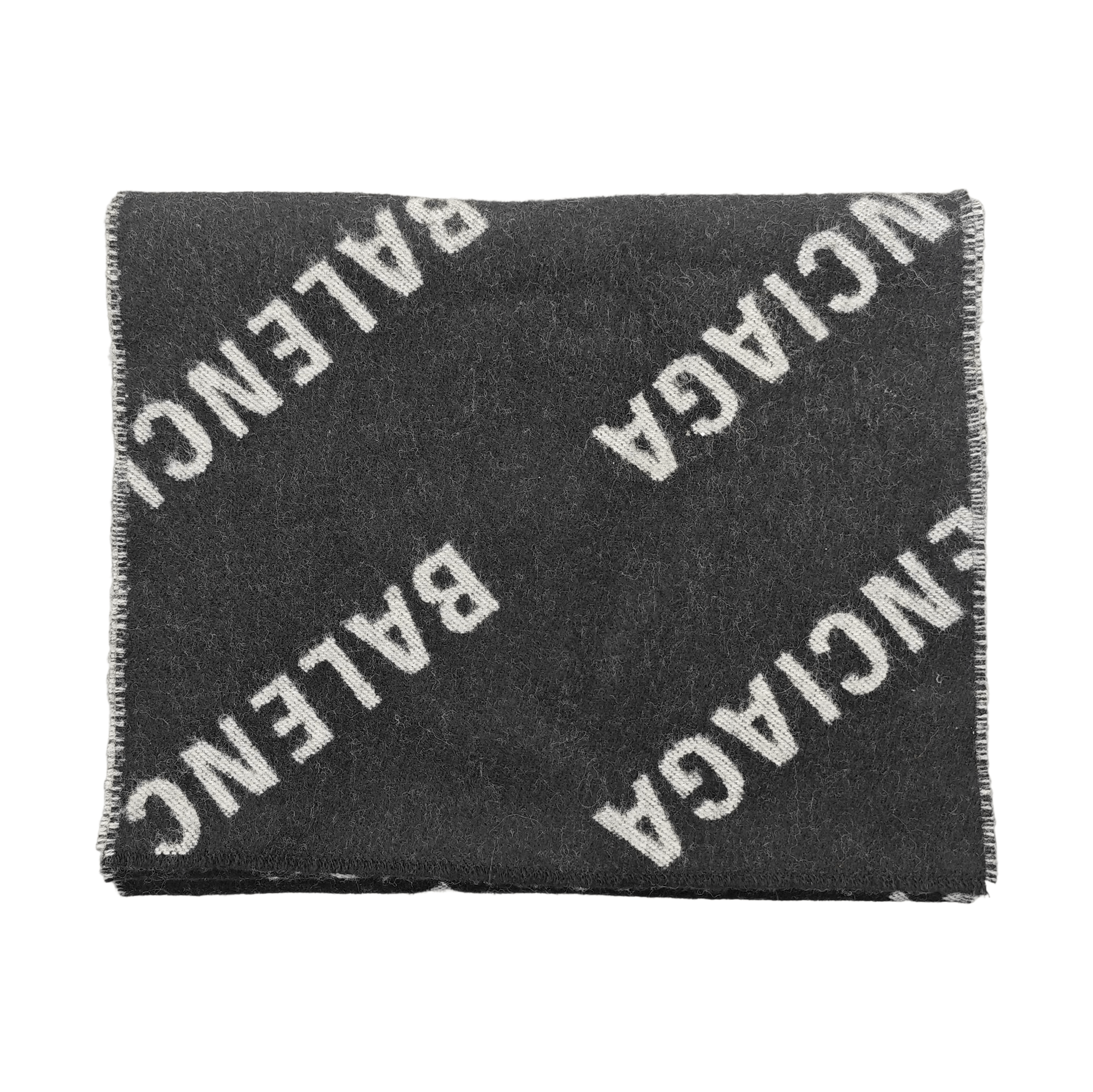 Balenciaga Balenciaga Logo Wool Scarf One Size Size 30 - 1 Thumbnail