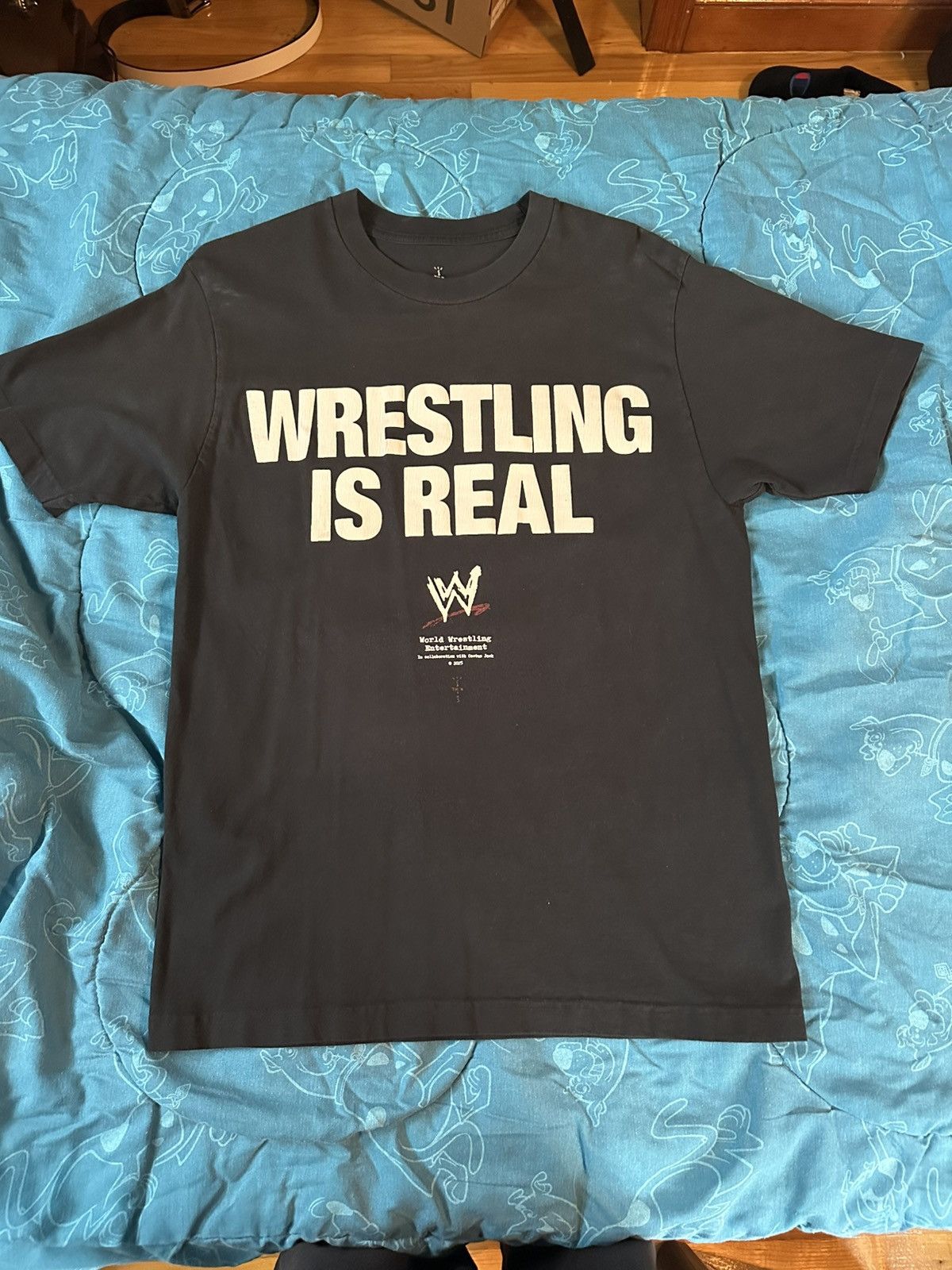 WWE Travis Scott x WWE Wrestling Is Real T-Shirt Size XXL | Grailed