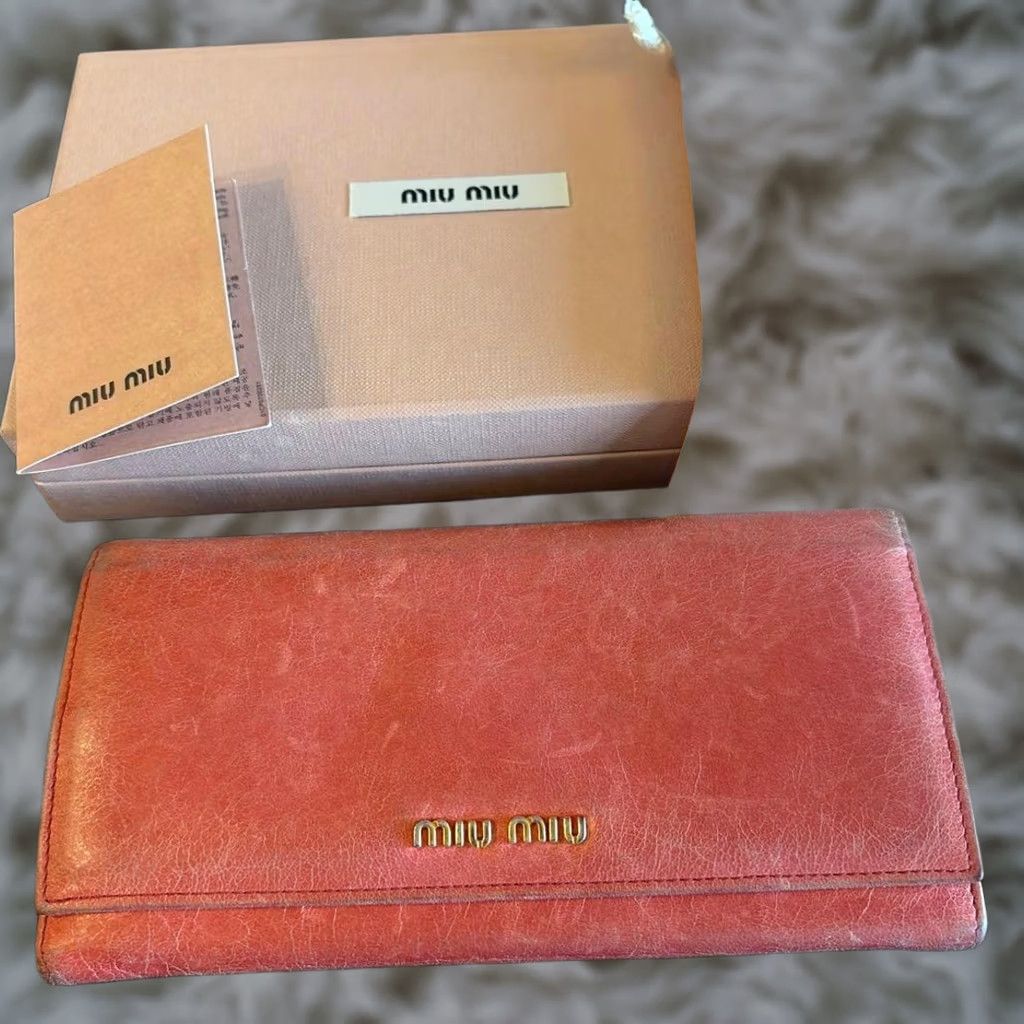 Miu Miu miu miu Women Wallet Pink Leather Long Limited Edition Designer Collection Size ONE SIZE - 1 Thumbnail