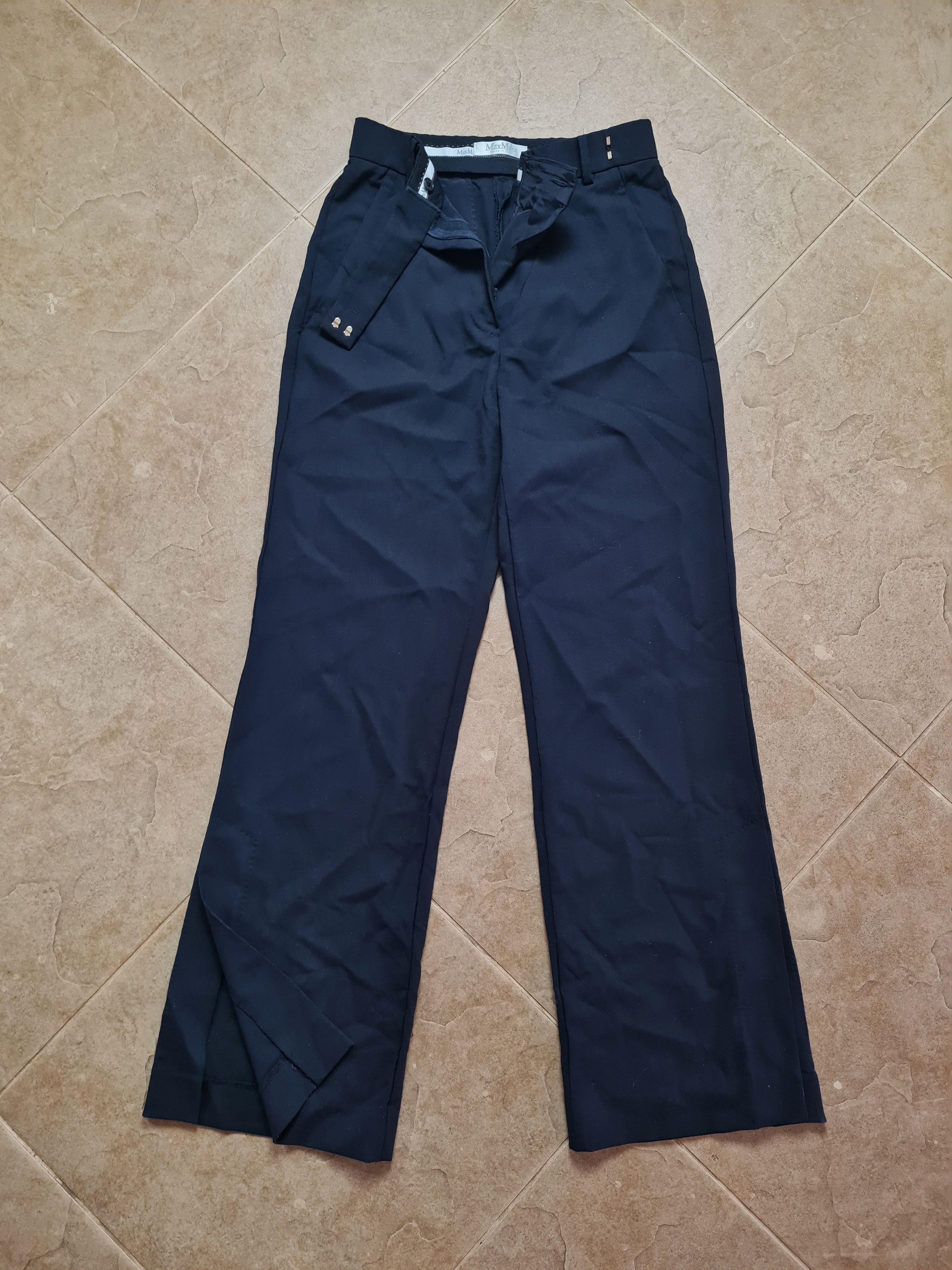Max Mara Vintage rare Wool Lana pants MaxMara Trousers Womens Size 25" / US 0 / IT 36 - 2 Thumbnail