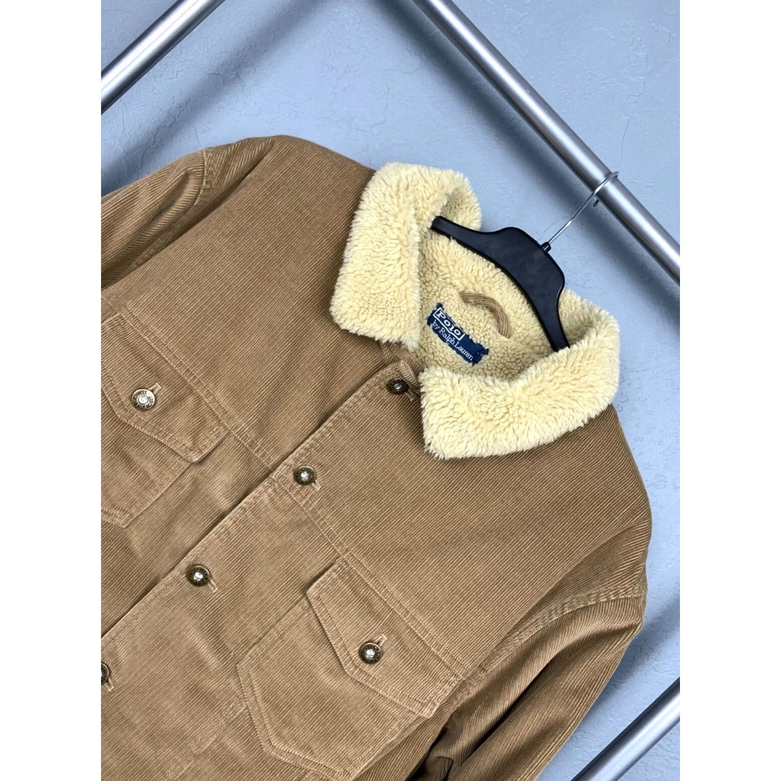 Polo Ralph Lauren Polo Ralph Lauren Jacket Sherpa Corduroy Vintage Mens XL Beige Size US XL / EU 56 / 4 - 2 Thumbnail