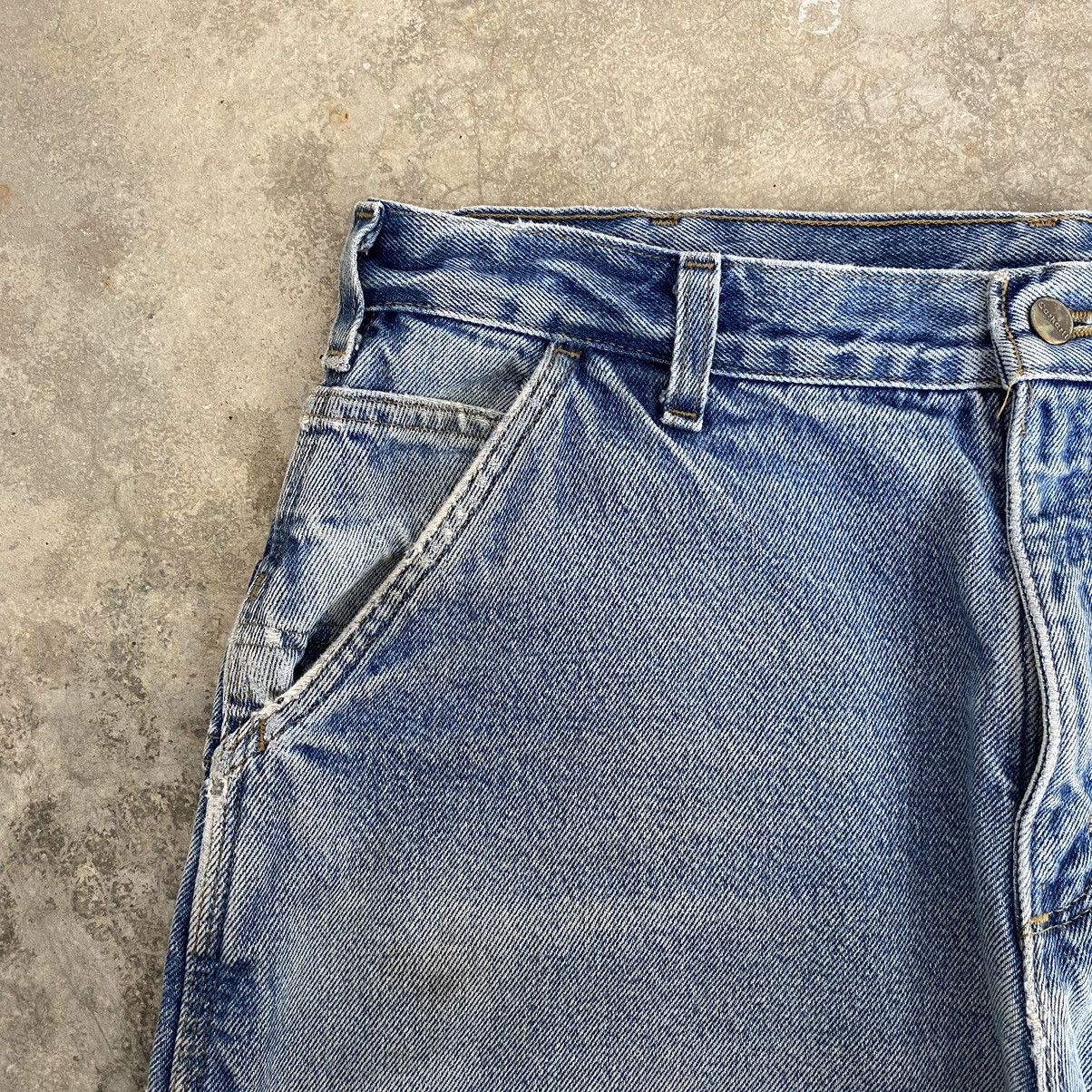 Carhartt VTG Carhartt Blanket Lined Faded Blue Carpenter Denim Jeans Size US 35 - 12 Thumbnail