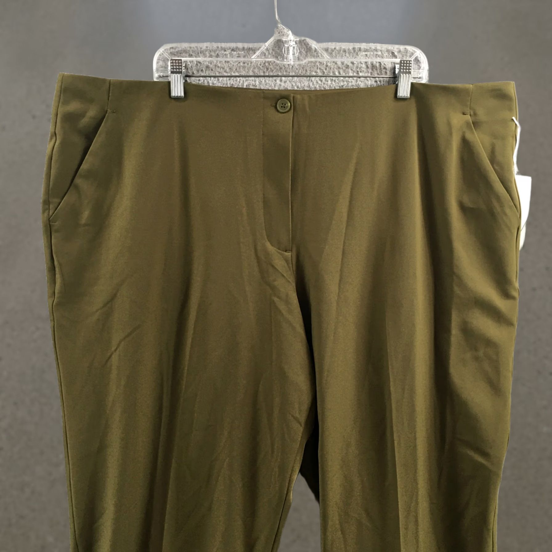 Worthington Worthington Ankle Pants Womens 24W Green Straight Pants 24W Women’s Plus Size Side Zip Fly New Size 42" / US 20 - 1 Thumbnail