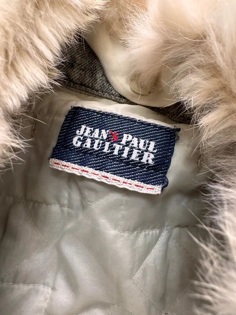 Jean Paul Gaultier × Vintage 2000s Jean Paul Gaultier Grey Native American Denim Jacket Size XS / US 0-2 / IT 36-38 - 6 Thumbnail