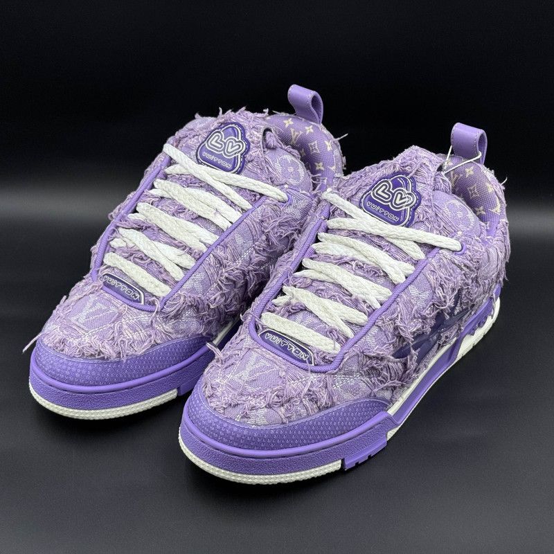 Louis Vuitton Louis Vuitton Purple Denim Skate Lifestyle Sneakers 0079 Size US 8 / EU 41 - 1 Thumbnail
