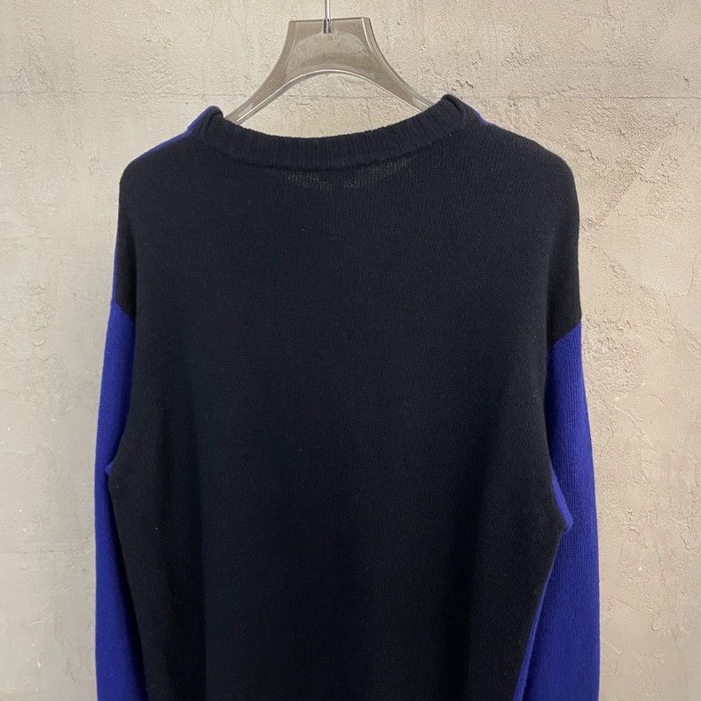 Loewe loewe Blue and black color-blocked round-neck wool sweater Size US S / EU 44-46 / 1 - 4 Thumbnail