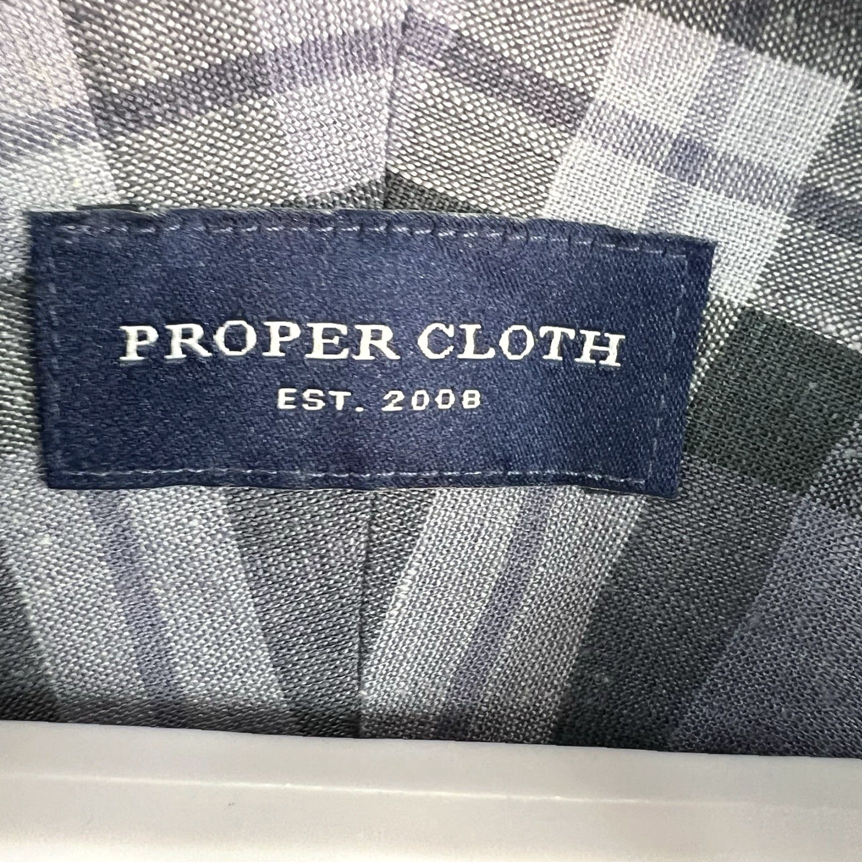 CLOT Proper Cloth Shirt 4XL Adult Blue Plaid Linen Blend Button-Up Shirt Mens Size US XXL / EU 58 / 5 - 5 Thumbnail