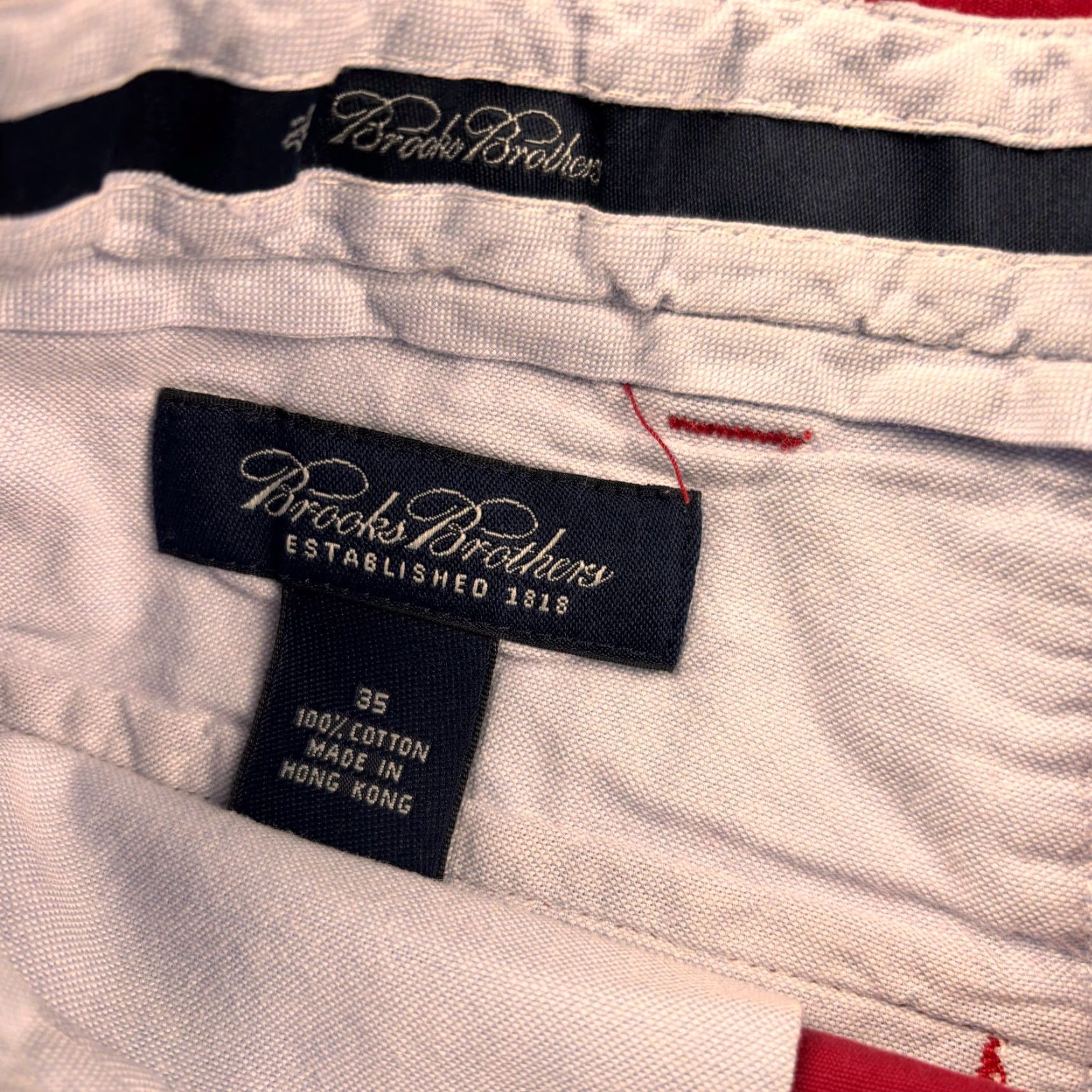 Brooks Brothers Brooks Brothers Shorts Mens 35 Chino Pockets Cotton Lobster Embroidered Red 9in Inseam Size US 35 - 2 Thumbnail