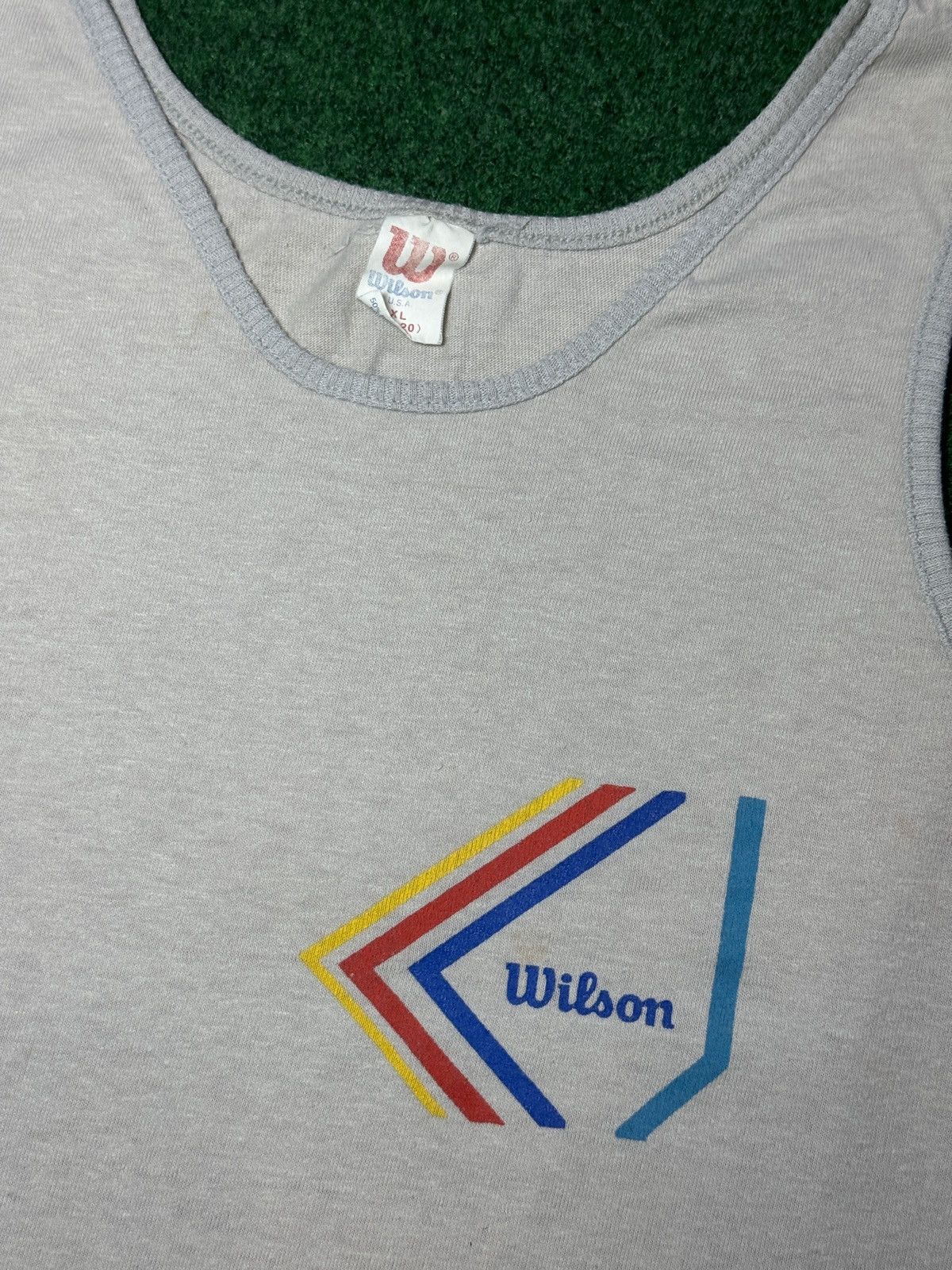 Wilson Vintage 70s Wilson Kids XL 18-20 Retro 16x22 Tank Top Size XS / US 0-2 / IT 36-38 - 2 Thumbnail