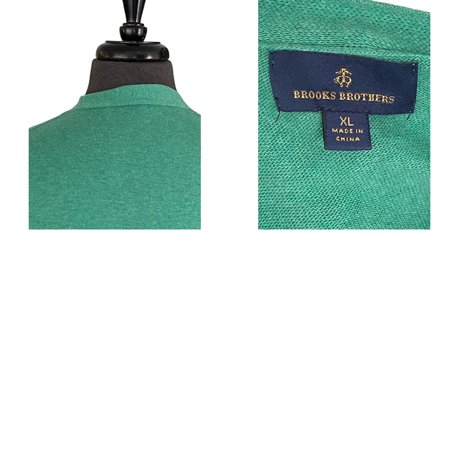 Brooks Brothers Brooks Brothers Cardigan 100% Combed Cotton Green 5-Button Sweater Size XL Size US XL / EU 56 / 4 - 8 Thumbnail