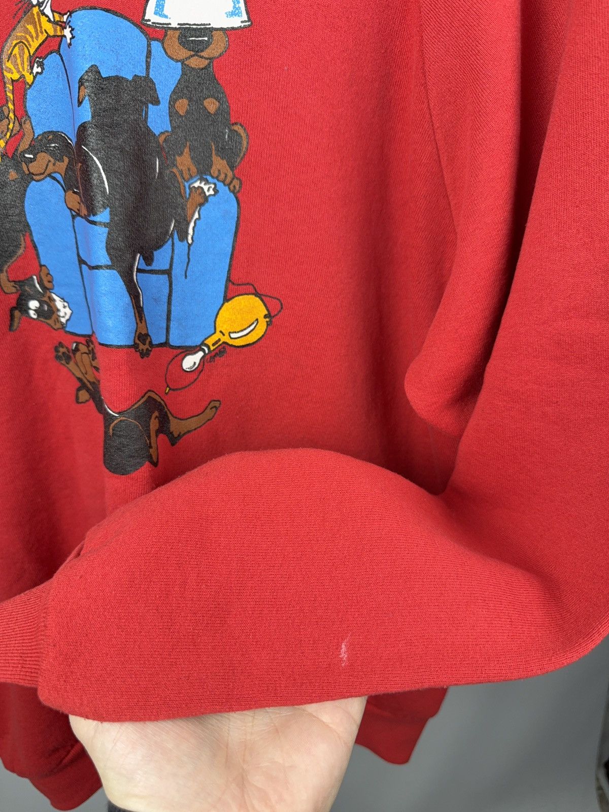 Other Retro 90s Rare Doberman Dogs Cartoon Sweatshirt Vintage Size US L / EU 52-54 / 3 - 7 Thumbnail