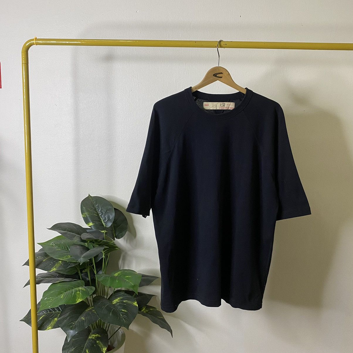 Japanese Brand × NANO universe Nano Universe Black Blank Oversized Heavy Cotton Tee Size US XL / EU 56 / 4 - 1 Thumbnail