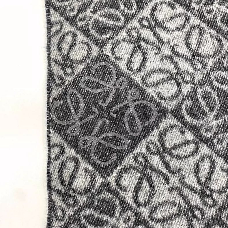 Loewe LOEWE Dark grey woolen scarf Size ONE SIZE - 6 Thumbnail