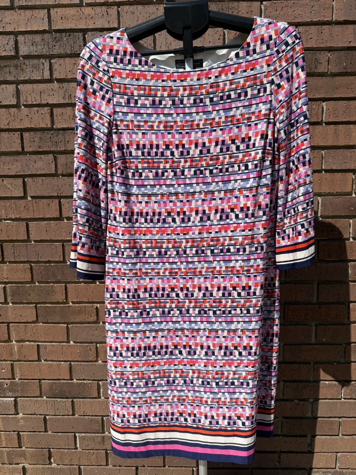 Other Jessica Howard Geometric Shift Dress 3/4 sleeves Size 10 Size L / US 10 / IT 46 - 1 Thumbnail