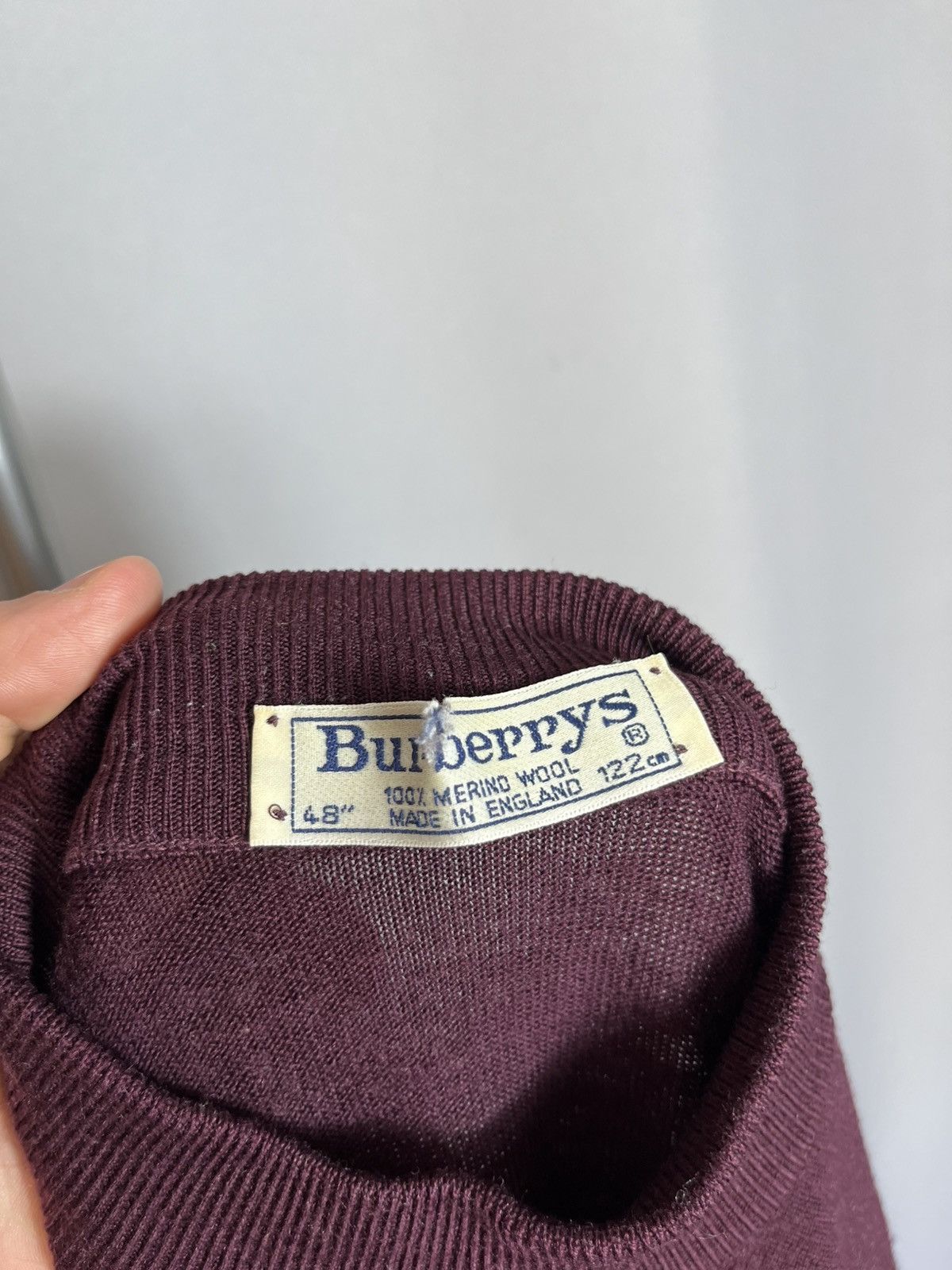 Burberry Burberrys mens pullover wool high neck vintage 80s 90s Size US XL / EU 56 / 4 - 8 Thumbnail