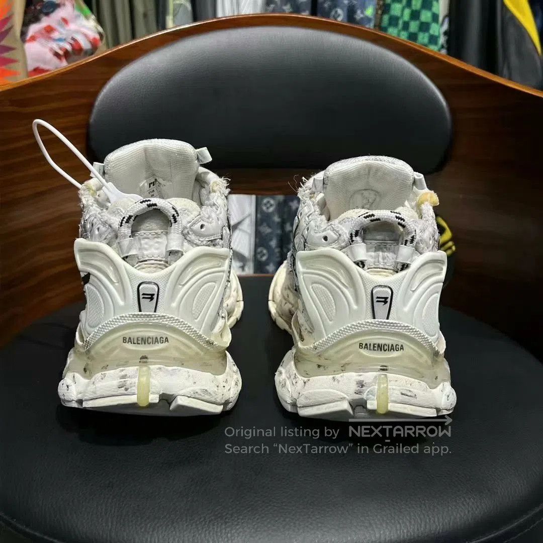 Balenciaga balenciaga runner sneakers with graffiti detailing. Size US 5.5 / EU 38 - 3 Thumbnail