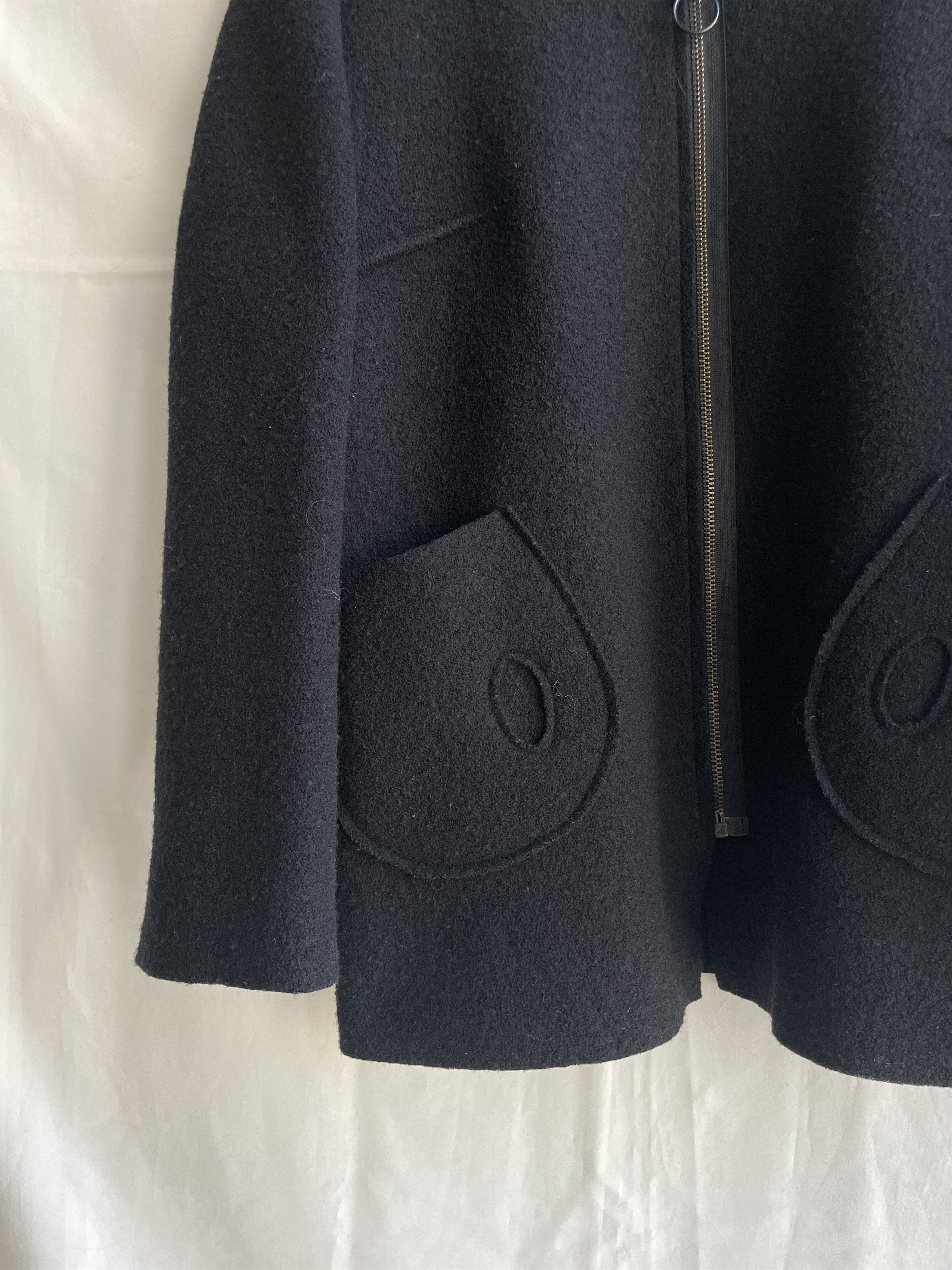 Cop Copine Cop Copine Boiled Wool Collared Unlined Jacket Coat Size M / US 6-8 / IT 42-44 - 5 Thumbnail