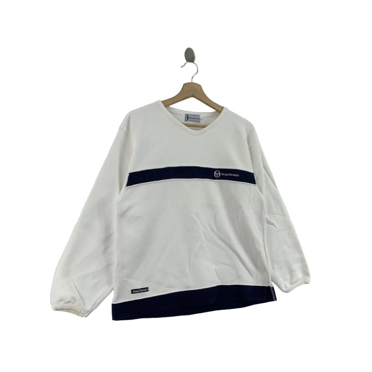 Sergio Tacchini Vintage 90’ SERGIO TACCHINI ITALY Striped Tennis Size L / US 10 / IT 46 - 5 Thumbnail