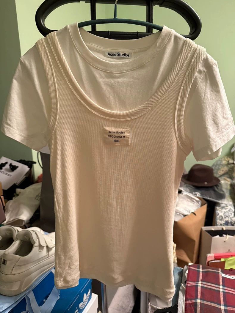 Acne Studios acne studios White short-sleeved shirt 2506-Nextarrow Size M / US 6-8 / IT 42-44 - 1 Thumbnail