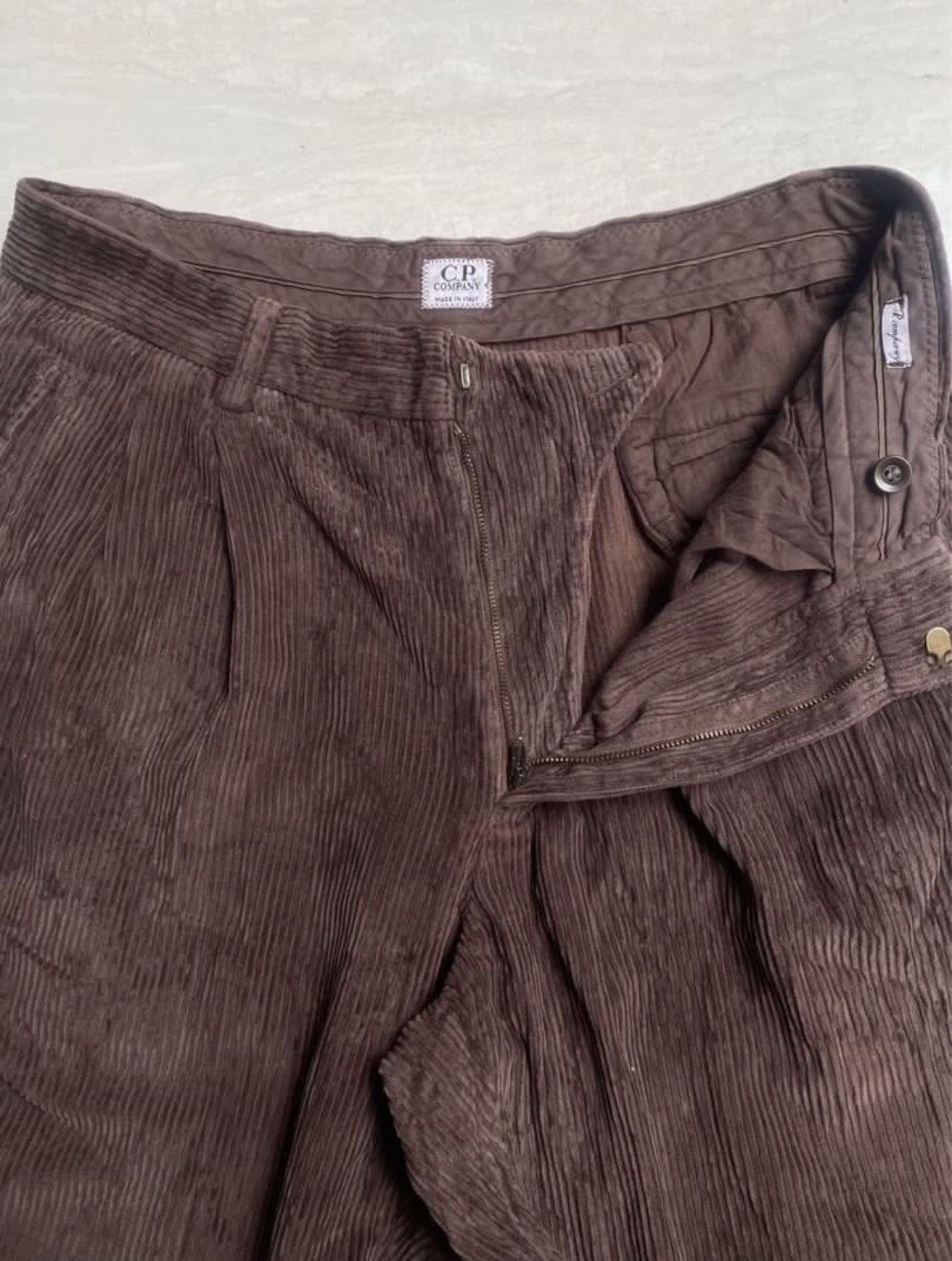 C.P. Company C.P COMPANY Stone Island Brown Pleats Pants Size US 31 - 2 Thumbnail