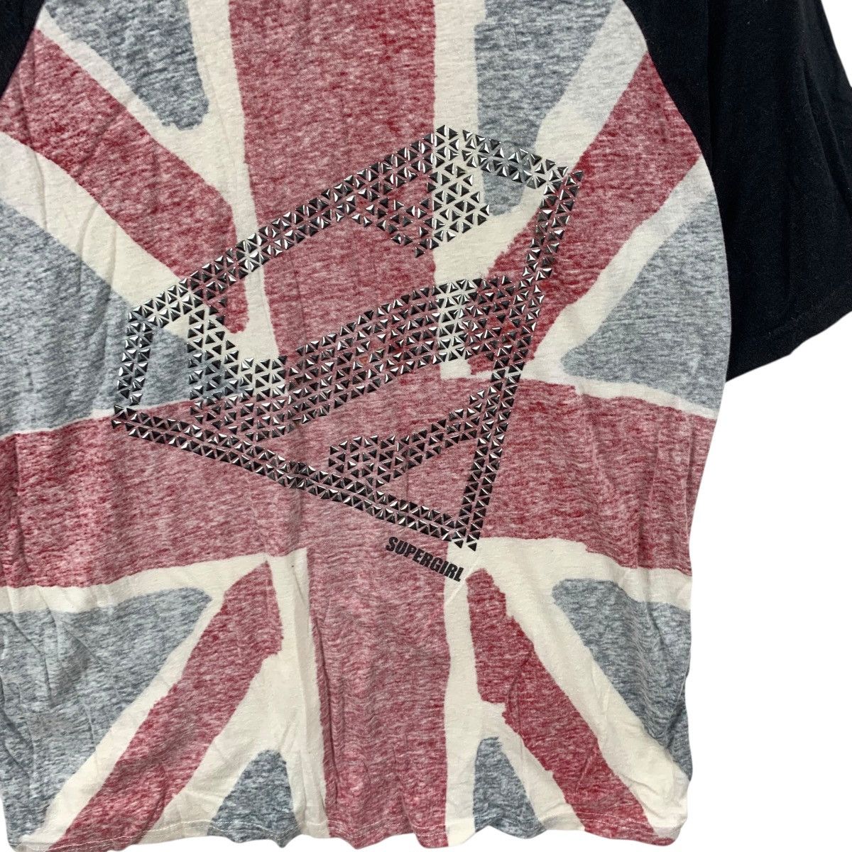 DC Comics DC COMICS SUPERGIRL UK Flag Raglan Superheroes Tee Shirt Top Size M / US 6-8 / IT 42-44 - 6 Thumbnail