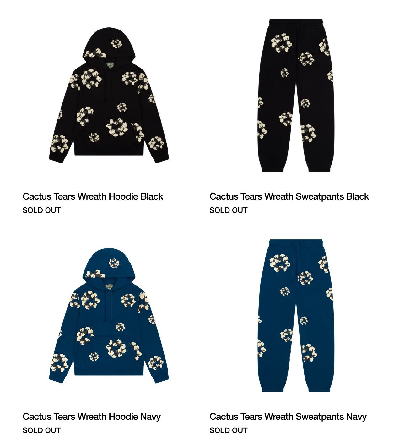 Cactus Plant Flea Market × DENIM TEARS Cactus Tears Wreath Hoodie Black XXL Size US XXL / EU 58 / 5 - 11 Thumbnail