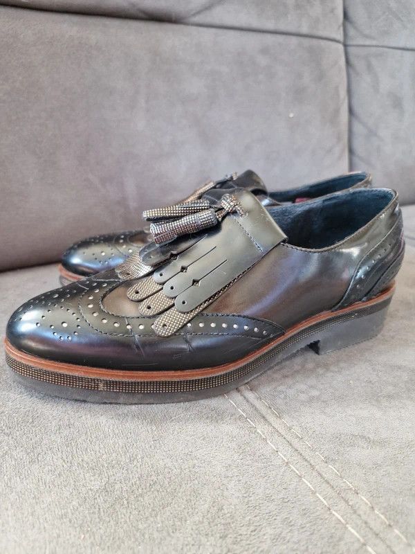 Other Elegant Maripé Shoes Genuine Leather Brogues Italian Size US 7.5 / IT 37.5 - 5 Thumbnail