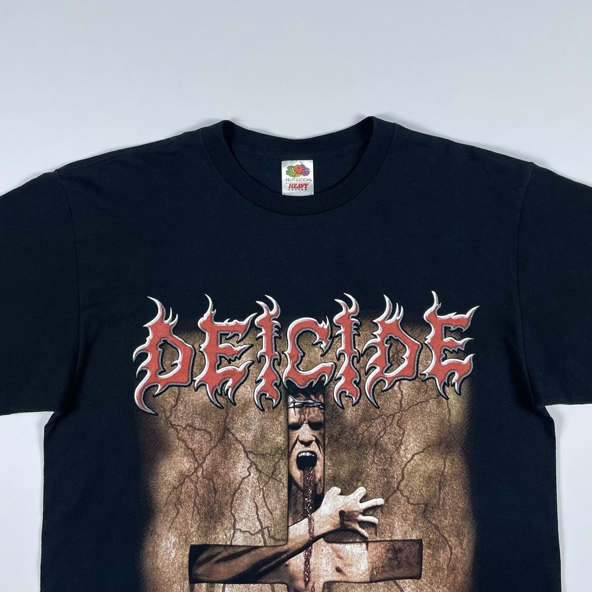 Band Tees Vintage 90s DEICIDE SERPENTS OF THE LIGHT Death Metal Tee Size US L / EU 52-54 / 3 - 3 Thumbnail