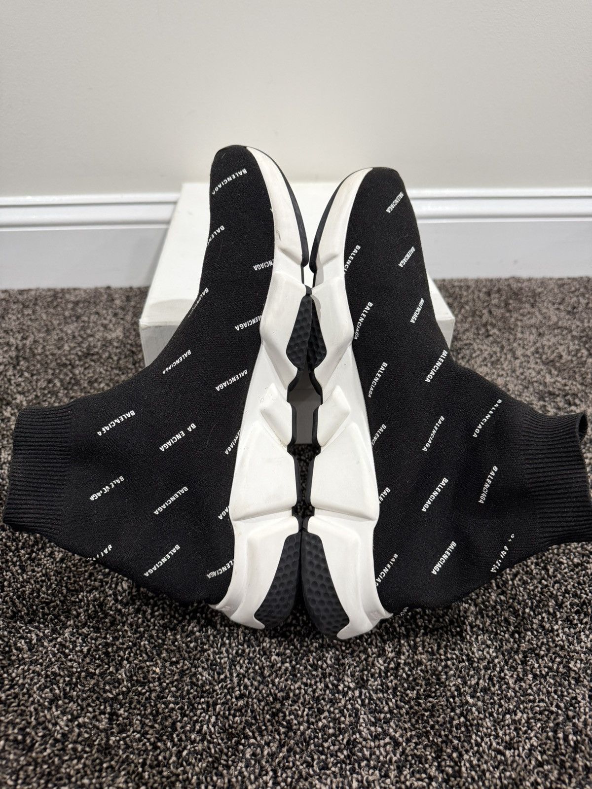 Balenciaga Balenciaga Monogram all Over Logo Speed Trainer Sneakers Size US 10 / EU 43 - 6 Thumbnail