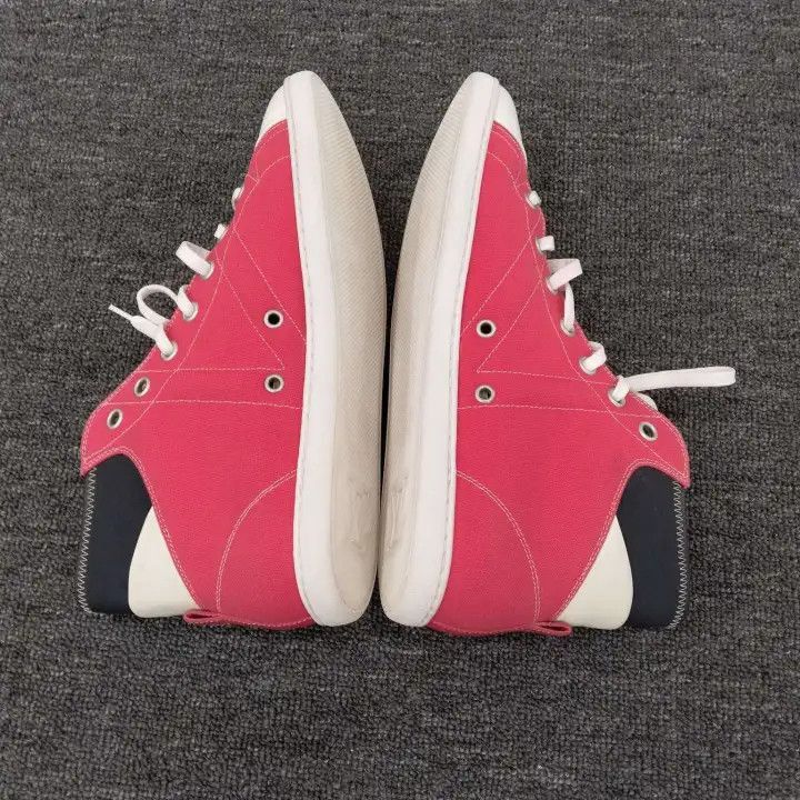 Louis Vuitton Louis Vuitton Pink High-Top Canvas Sneakers -2508 Size US 9.5 / IT 39.5 - 2 Thumbnail