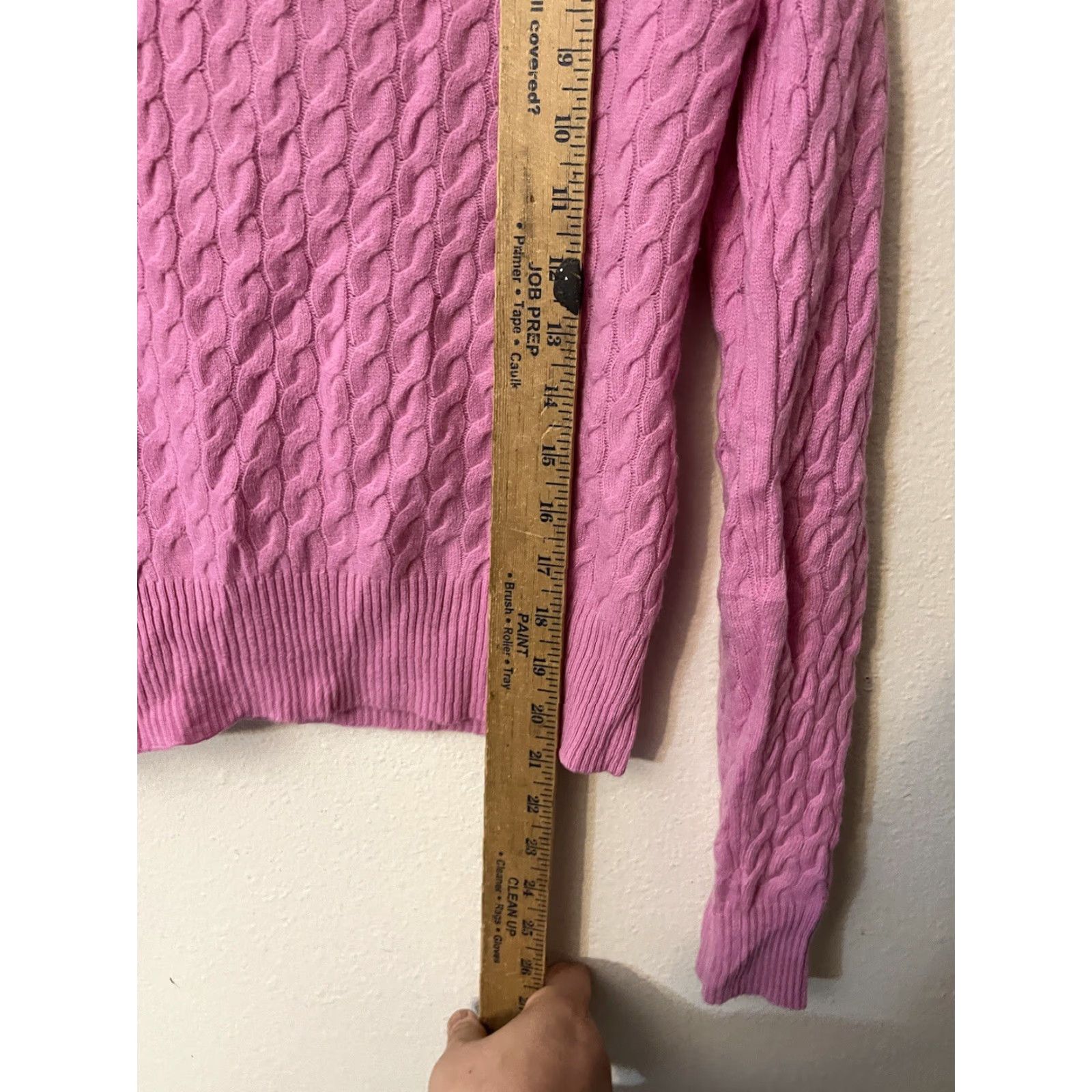 Pinko Geneva Cashmere Cable Knit Turtleneck Sweater Pink M Womens Pullover All Seasons Cashmere Knit Dane? Size M / US 6-8 / IT 42-44 - 4 Thumbnail