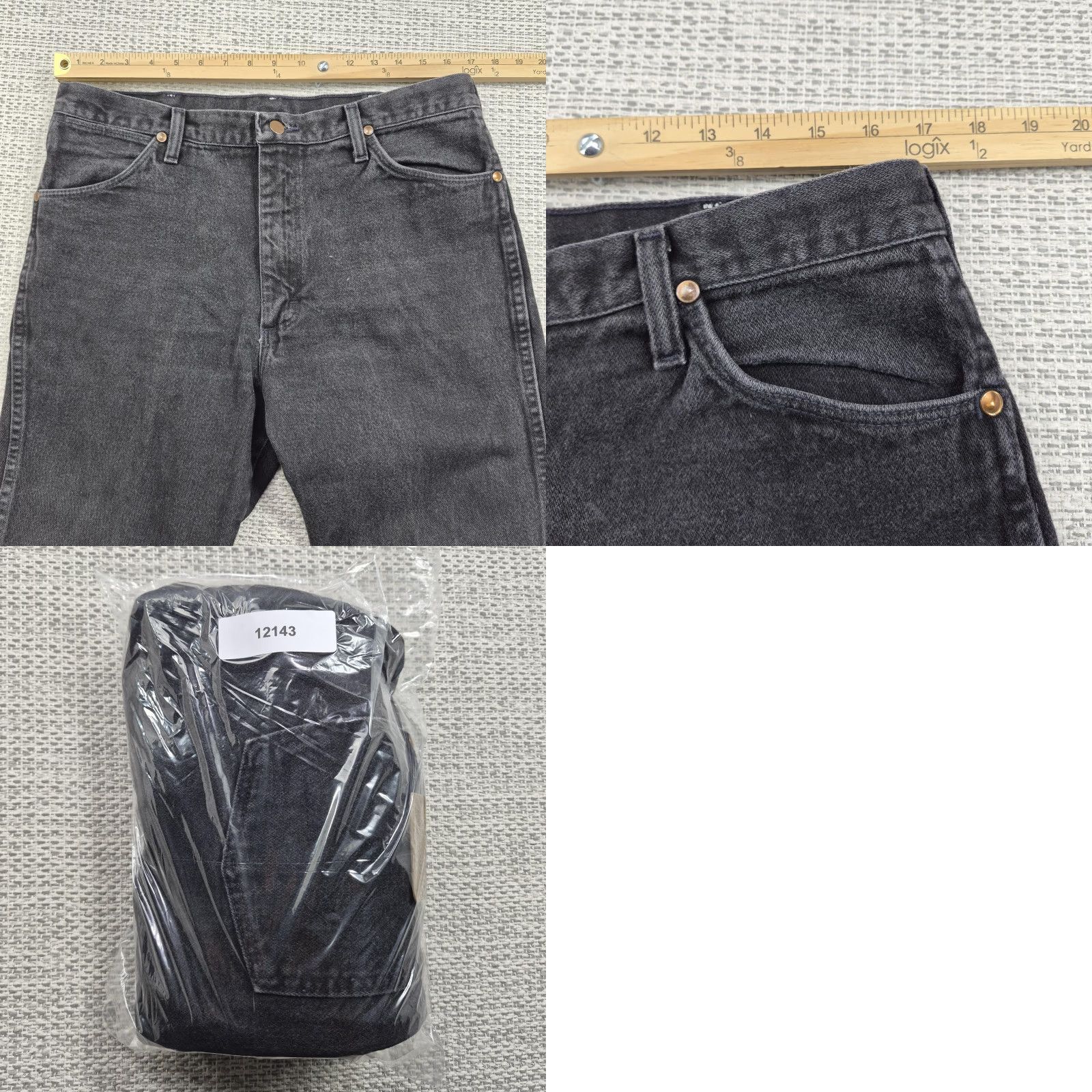 Wrangler VINTAGE Wrangler Cowboy Cut Jeans Mens 36x32 Denim Black 5-Pocket Straight Regular Size US 36 / EU 52 - 8 Thumbnail