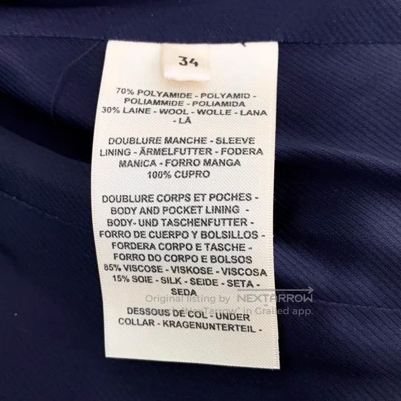 Hermes Hermes Black V-neck Double-breasted Tailored Blazer Size XXS / US 00 / IT 34 - 6 Thumbnail