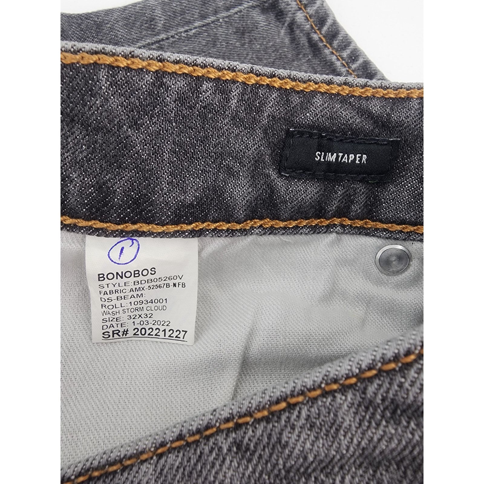 Bonobos Bonobos Men's Grey Slim Taper Fit Denim Jeans Size 32×32 Size US 32 / EU 48 - 6 Thumbnail