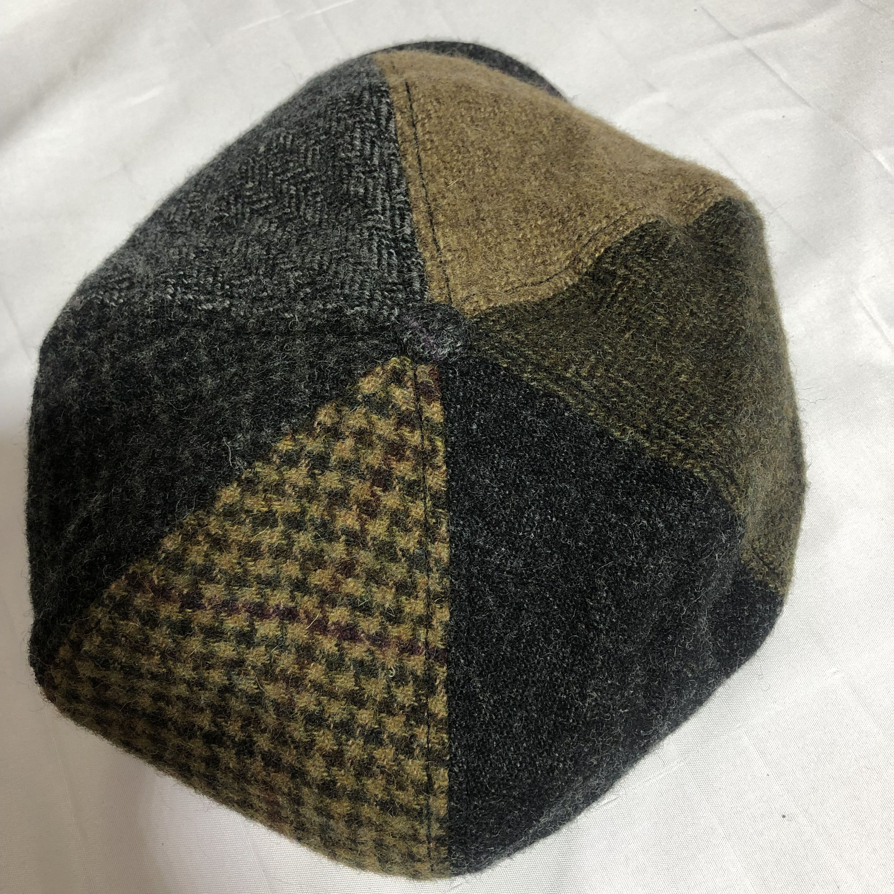 Castano Moon Wool Patchwork Newsboy Cap