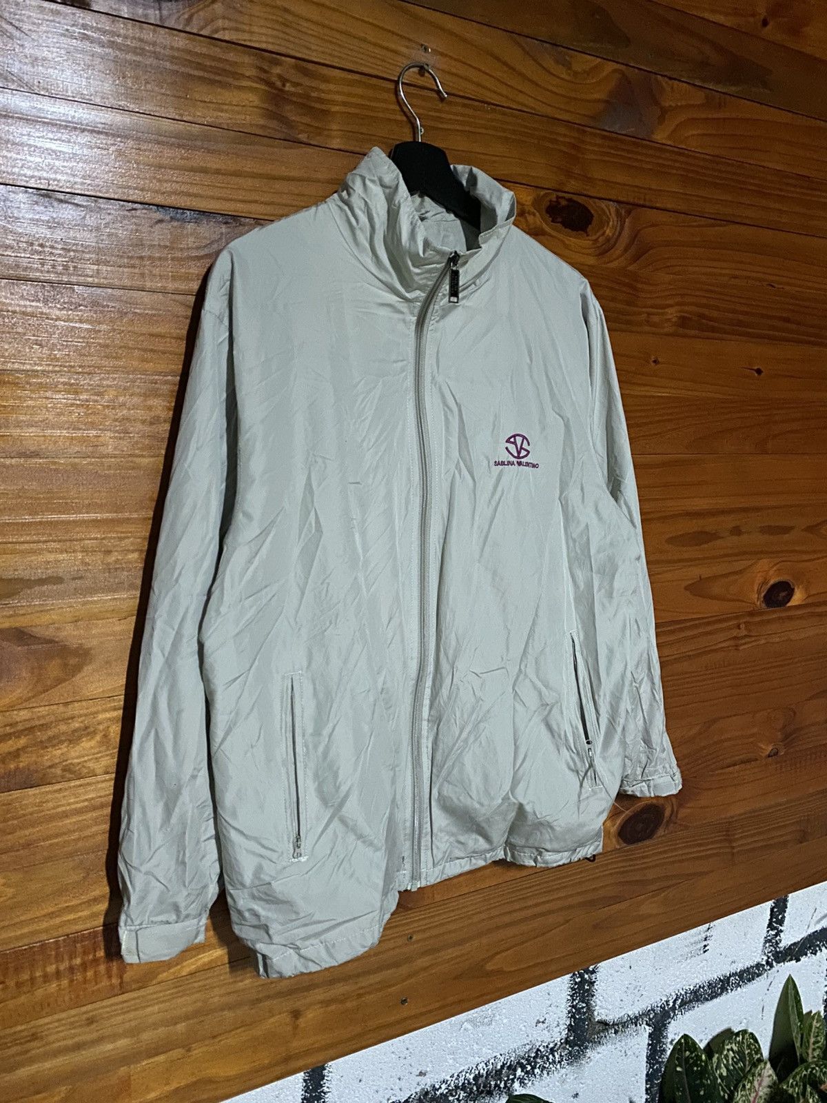 Vintage Sablina Valentino Italy Windbreaker Jacket Grey Logo Size US M / EU 48-50 / 2 - 8 Thumbnail