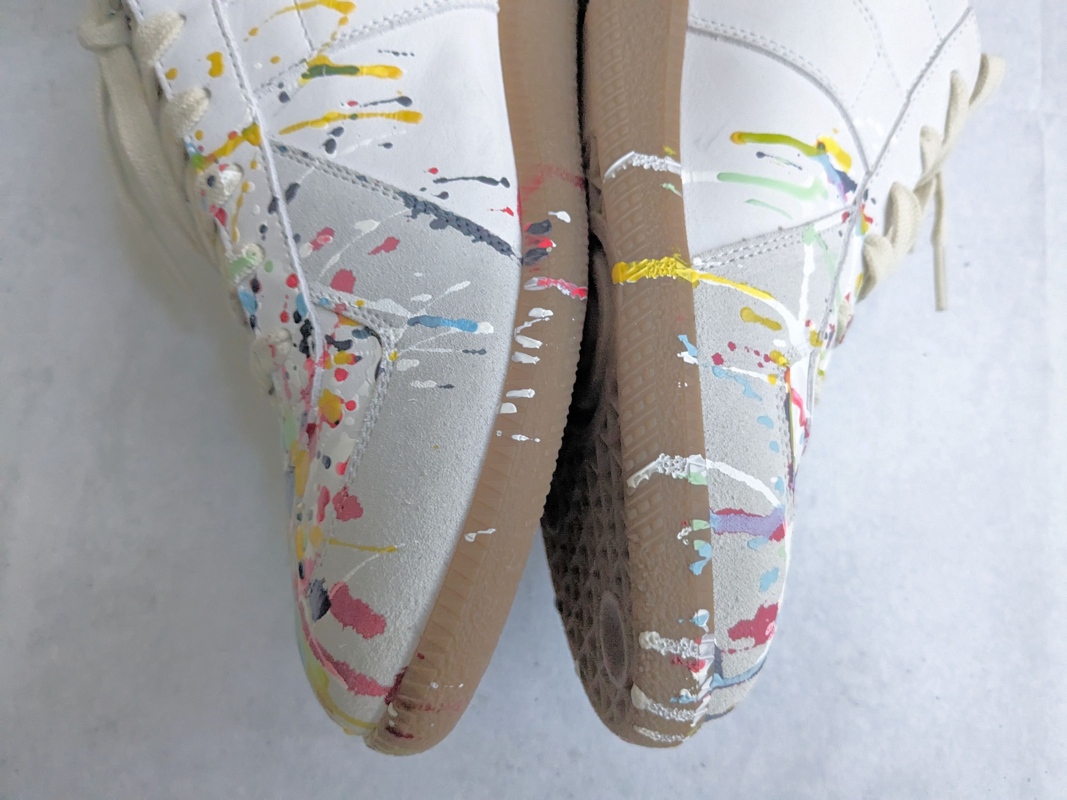Maison Margiela Maison Margiela Gat Replica White Paint Splatter 11 44 Size US 11 / EU 44 - 14 Thumbnail