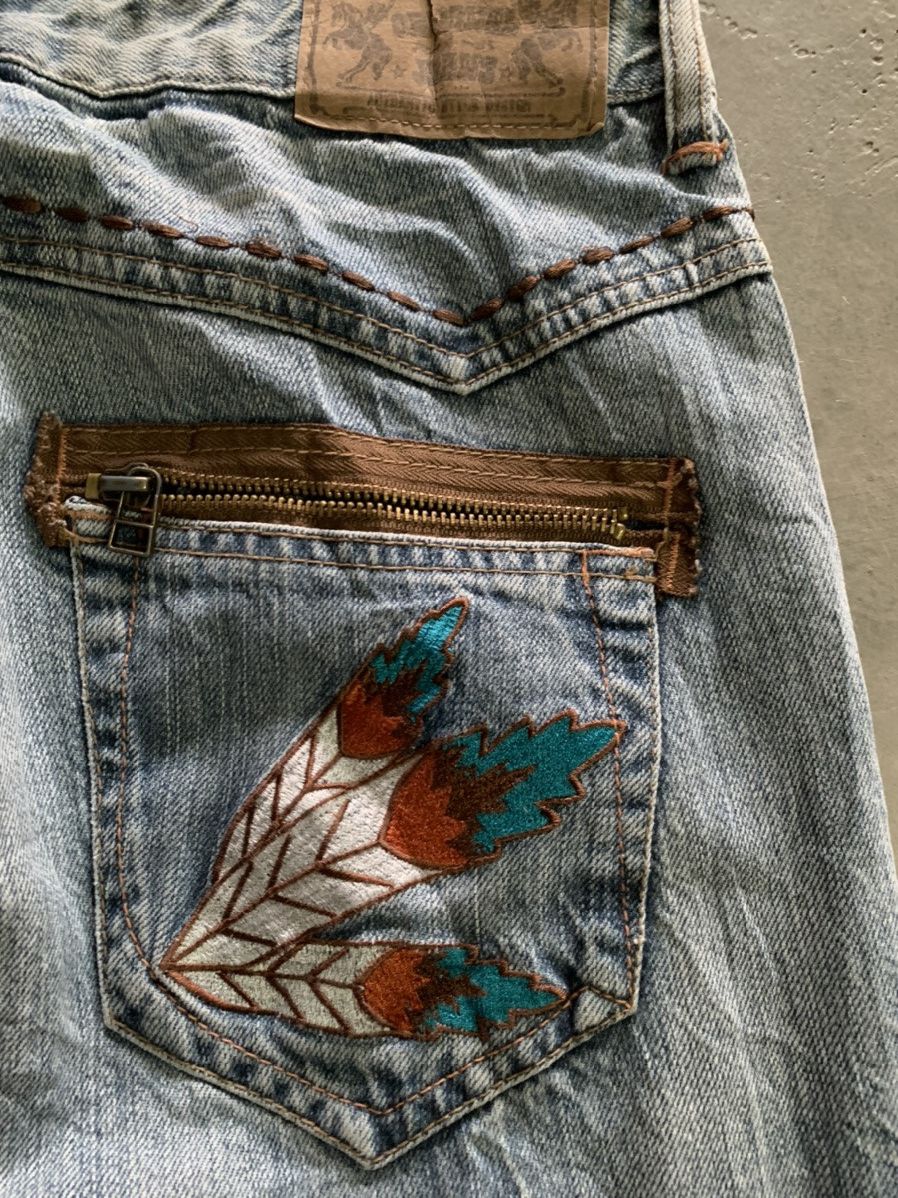 If Six Was Nine flare vintage japanese jeans western style backpocket patch Size US 32 / EU 48 - 17 Thumbnail