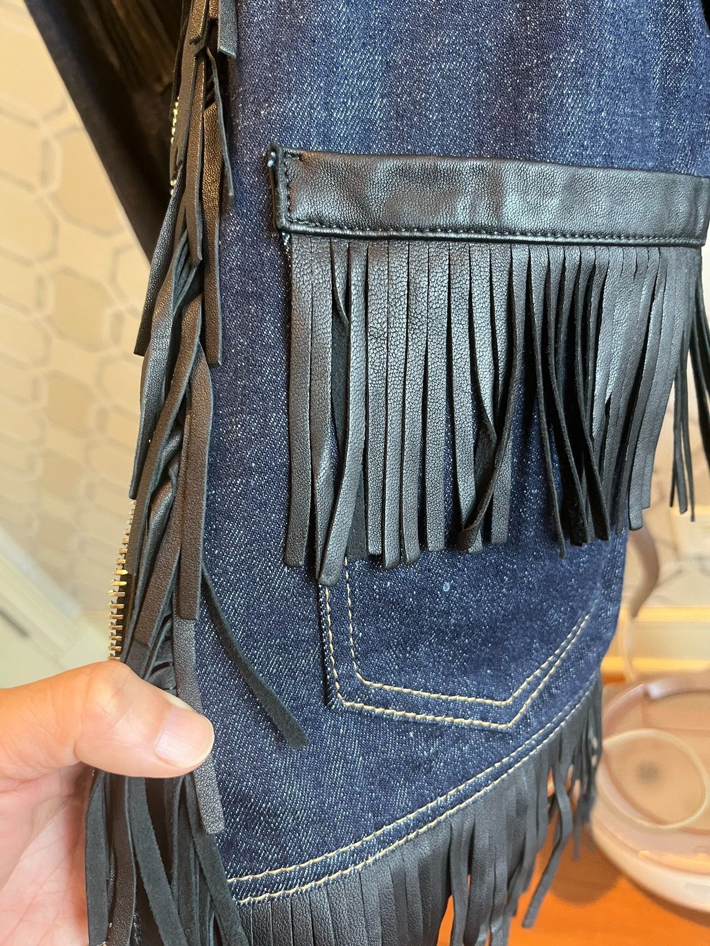 Dsquared2 Dsquared2 Fringe Denim Jacket Size US S / EU 44-46 / 1 - 9 Thumbnail