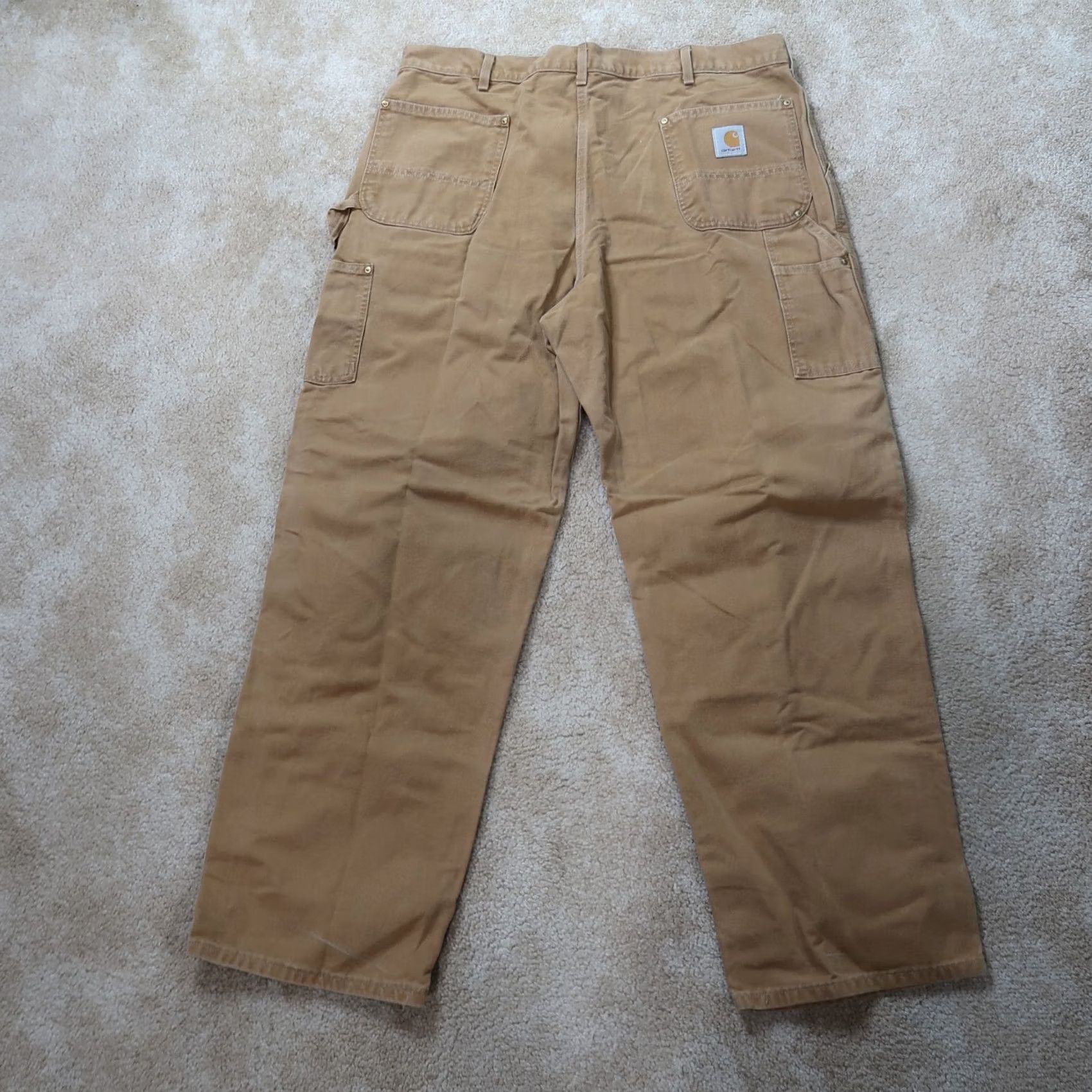 Carhartt Carhartt Carpenter Pants Men 42x32 Duck Canvas Baggy Straight 5-Pocket Brown 90s Style Workwear Cotton Jeans Size US 42 / EU 58 - 7 Thumbnail
