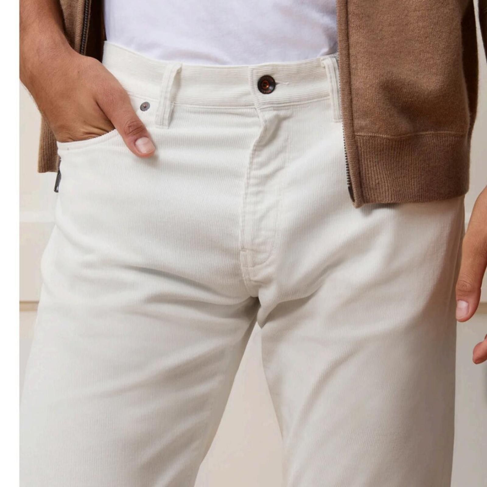 Todd Snyder Todd Snyder New York Slim Fit 5-Pocket Corduroy Pant White Size US 28 / EU 44 - 2 Thumbnail