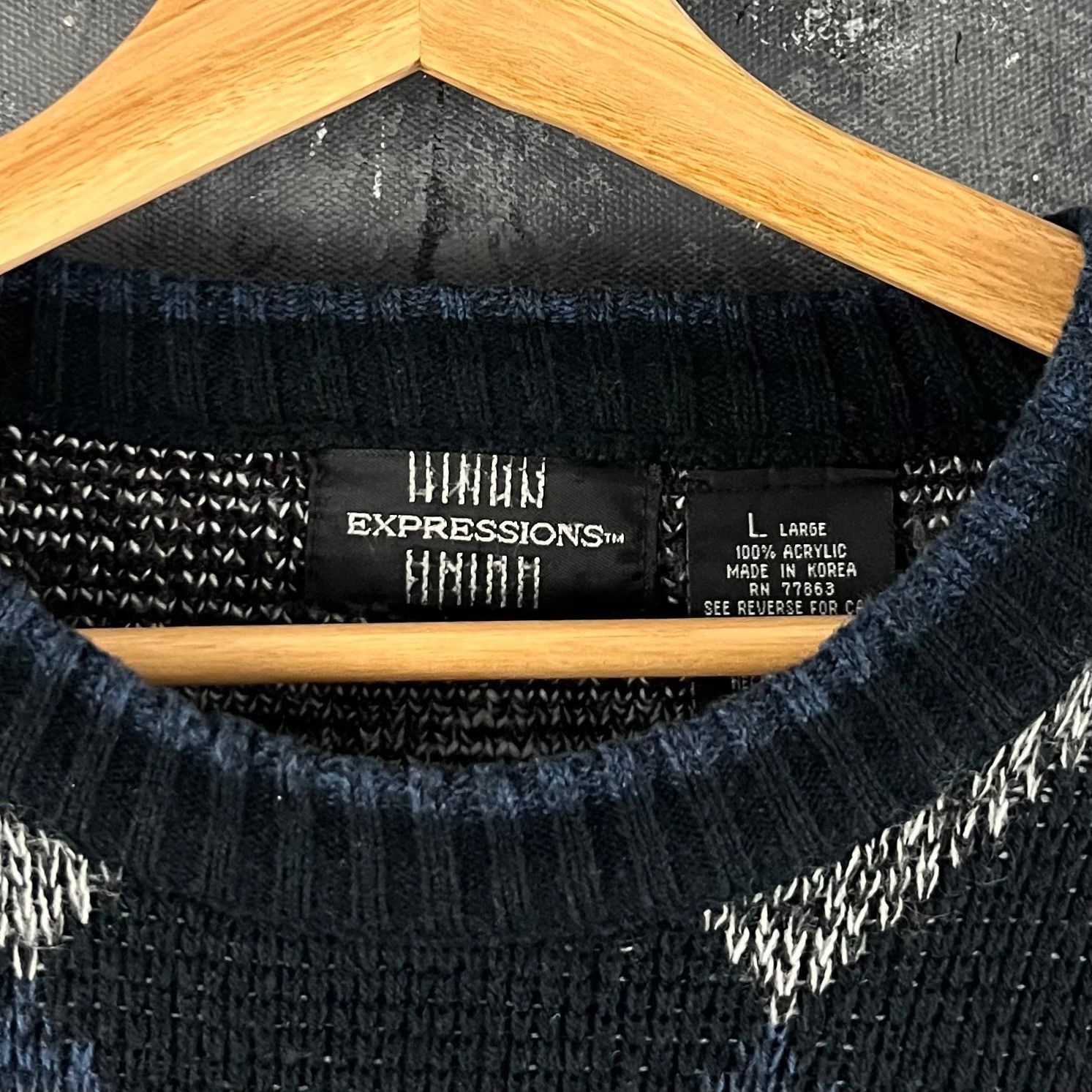 Vintage Vintage 90’s Expression sweater Size US L / EU 52-54 / 3 - 3 Thumbnail