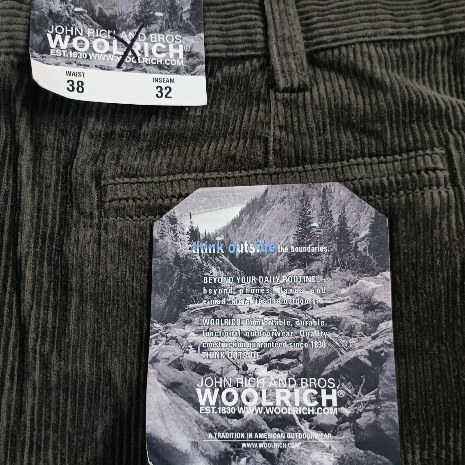 Woolrich Woolen Mills Woolrich Corduroy Pants Men's 38x32 1956 Dark Green Pleated Size US 38 / EU 54 - 2 Thumbnail