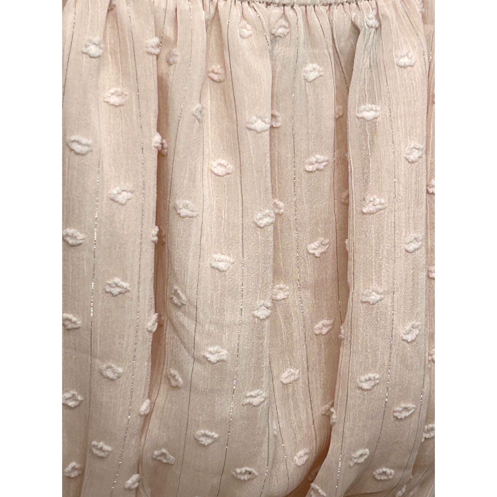 Other DO + BE Blouse Pink S Texture Balloon Sleeve Smocked Ruffle Size S / US 4 / IT 40 - 8 Thumbnail